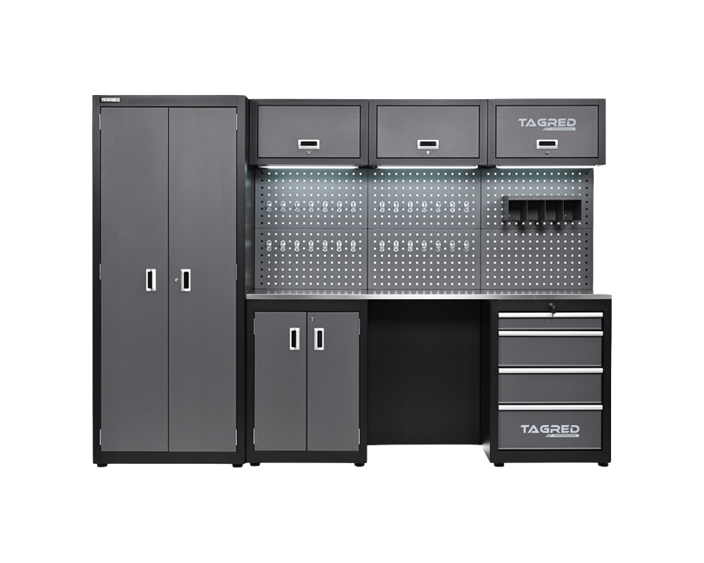 Zestaw mebli warsztatowych TAGRED INOX 3D 260cm