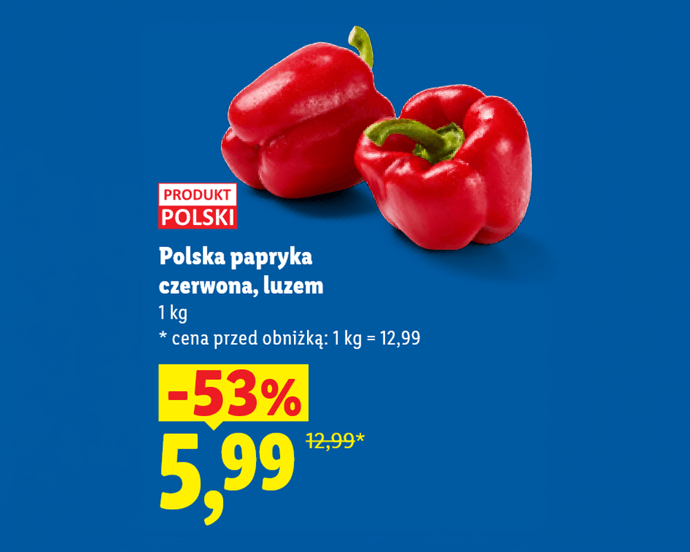 Papryka czerwona luzem 1 kg