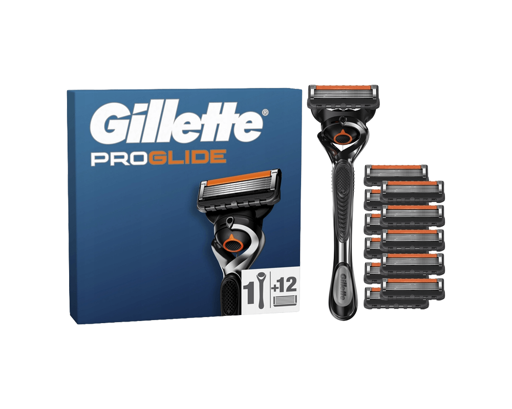 Maszynka do golenia Gillette ProGlide + 12 ostrzy wymiennych