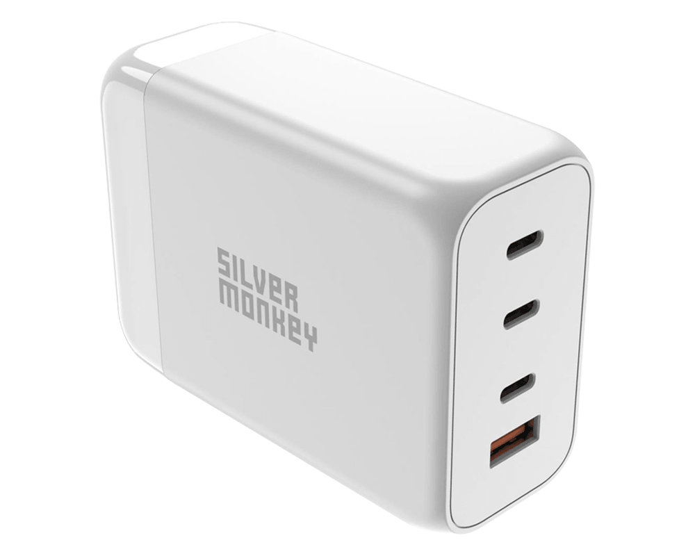 Ładowarka Silver Monkey GaN 200W USB-C PD + USB 3.0 QC