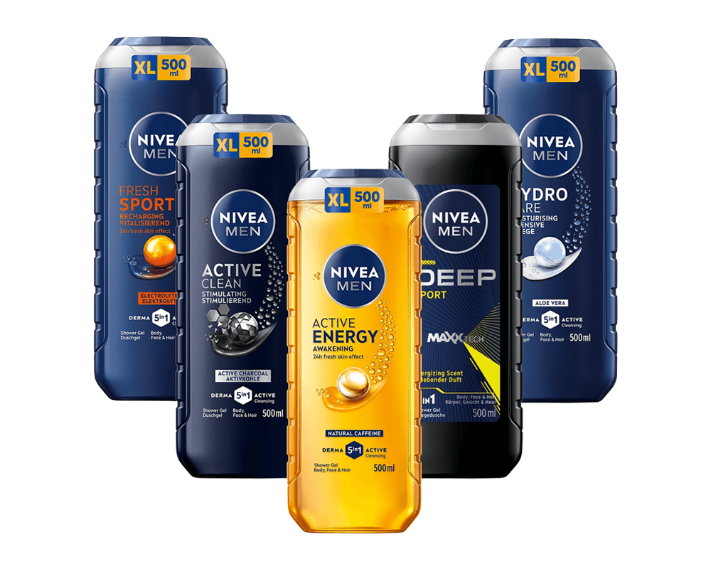 (5-pack) Żel pod prysznic Nivea Men 500ml