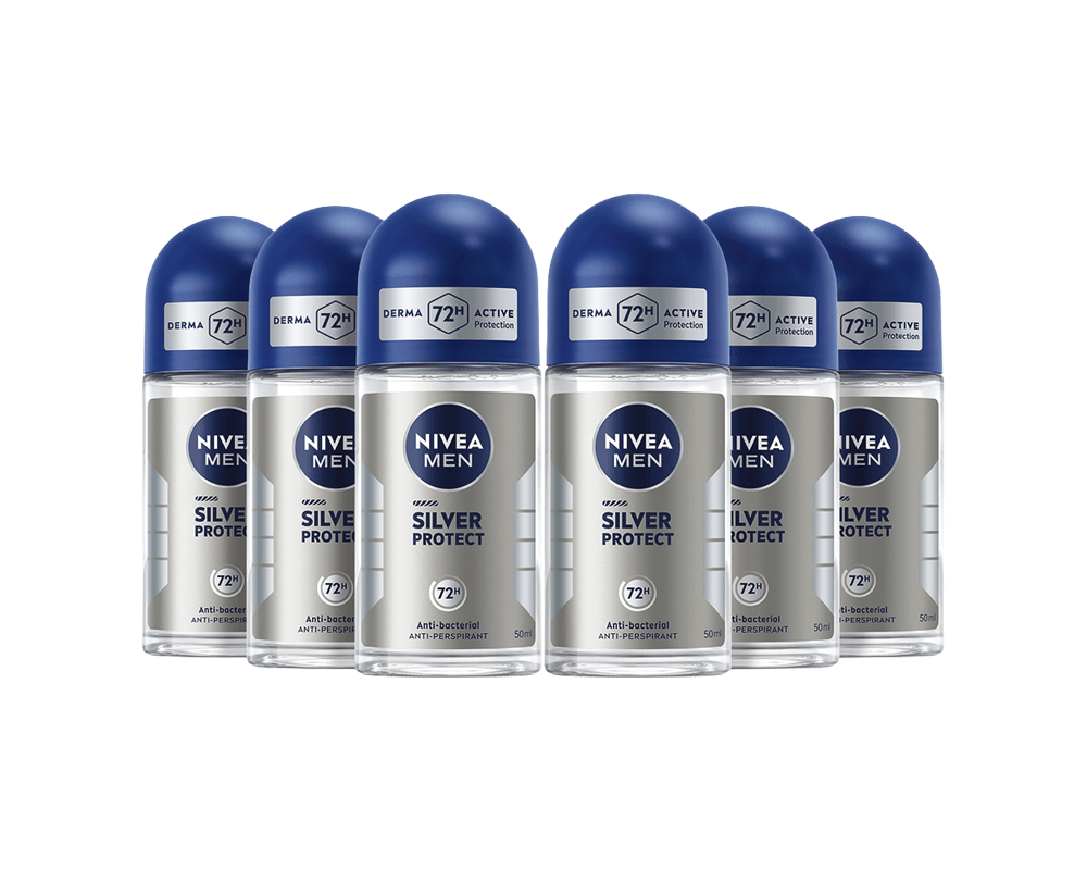 (6-pack) Antyperspirant Nivea Men Silver Protect 50ml