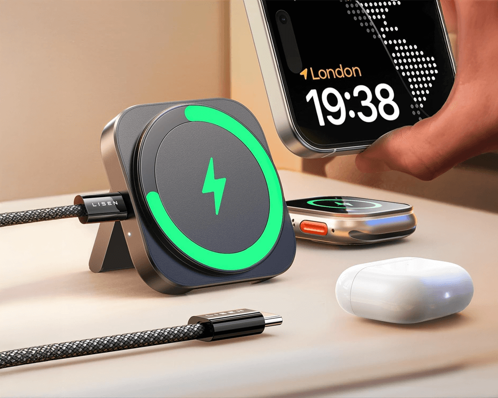 Stacja ładująca 3w1 LISEN MagSafe