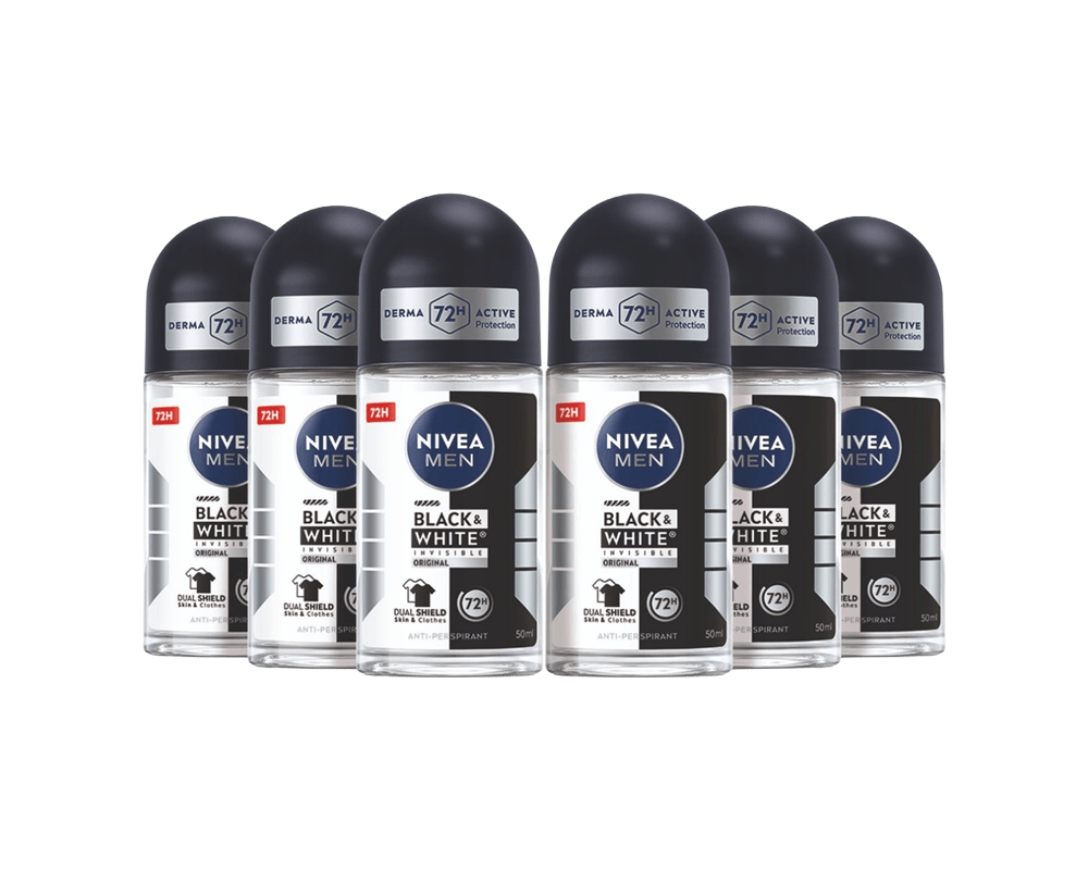 (6-pack) Antyperspirant Nivea Black&White 50ml