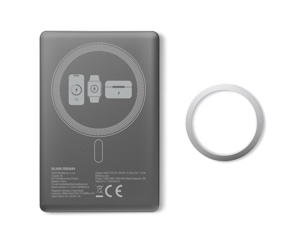 Powerbank Silver Monkey Smart MagSafe 5000mAh