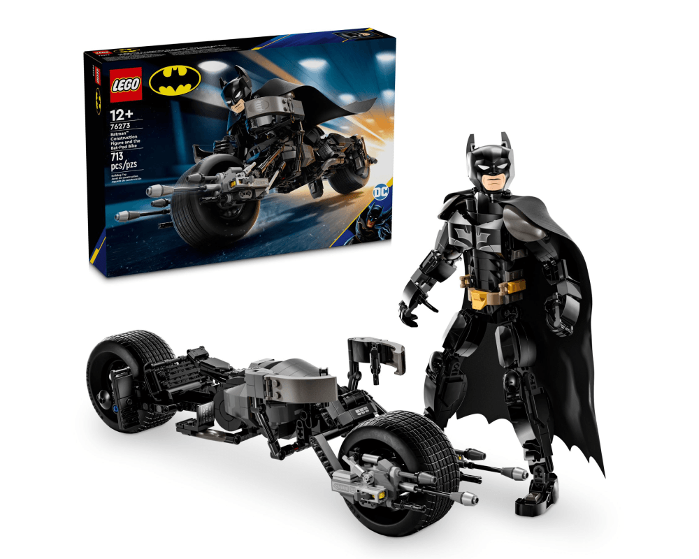 LEGO DC Super Heroes - Figurka Batmana do zbudowania i batcykl #76273