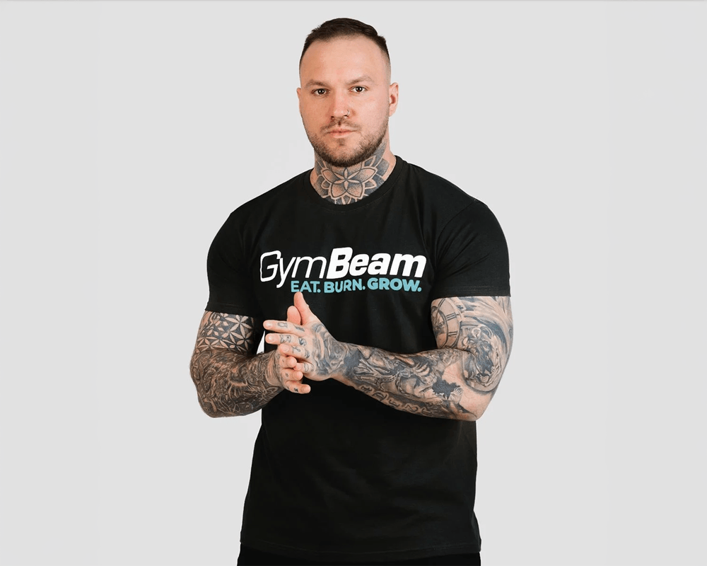 T-shirt męski GymBeam Grow Black
