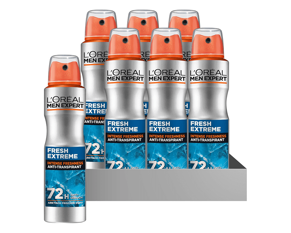 (6-pack) Antyperspirant L'Oréal Paris Men Expert Fresh Extreme 72H 150ml
